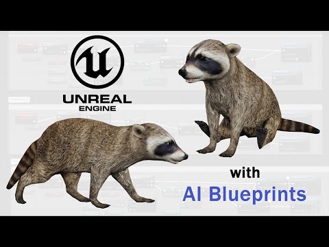 Medhue Raccoon with AI in Unreal Engine!!!