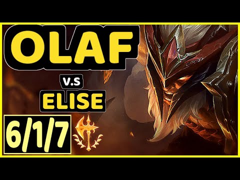 METEOS (OLAF) vs ELISE - 6/1/7 KDA JUNGLE GAMEPLAY - NA Ranked GRANDMASTER