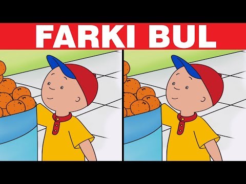 FOTOĞRAF BULMACALARI: Caillou 🚗 ile Farkları Bul! - Çocuklar için bulmacalar - Find the difference