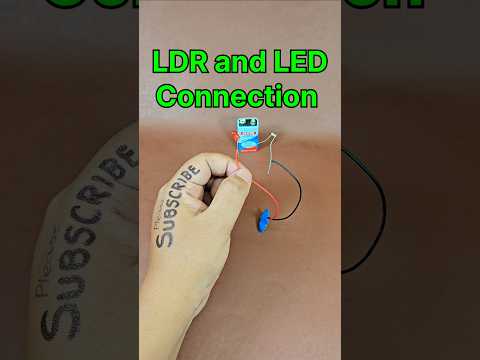 LDR and LED Connection with 9volt Battery ❤️ LDR Sensor Project #diy #ytshorts #shorts