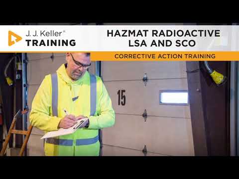 Corrective Action Training - Hazmat Radioactive LSA and SCO