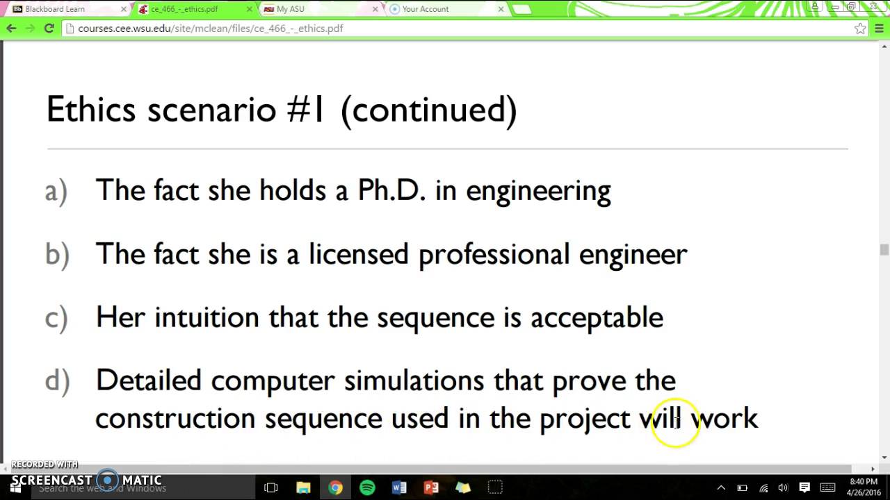 CEE 300 FE Example Video