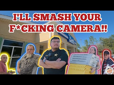 GUY THREATENS TO *SMASH CAMERA* FOR RECORDING/POSTAL CARRIER SAYS IT'S *ILLEGAL TO RECORD* PROPERTY 