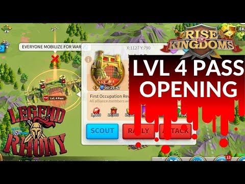 LVL 4 PASS OPENING- LIVE IN LOST KINGDOM 102 - Rise of Kingdoms