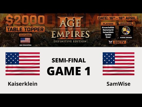 AOE 3 (DE) $2k Table Topper! SEMI-FINAL - Kaiserklein vs SamWise - Game 1