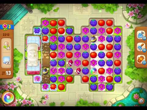 GardenScapes Level 2212 no boosters (26 moves)