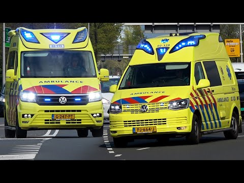 [Luchthoorn] [Onopvallende-] Koninklijke Marechaussee & Ambulances met spoed in Leeuwarden