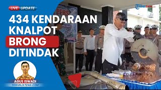 Polres Karanganyar Sita 434 Motor Knalpot Brong Hasil Razia 1-12 Januari, Harap Warga Lebih Dewasa