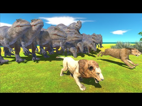 Challenge units to escape from Giganotosaurus in unknown forest - Animal Revolt Battle Simulator