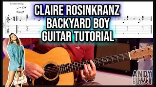Claire Rosinkranz - Backyard Boy Guitar Tutorial | Easy 2 Chord Guitar Lesson