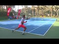 Roger Federer Training in Dubai Court Level View (Full Tennis Practice in HD)