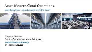 Azure Operations - Achieving resilience in the cloud