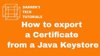 YouTube Thumbnail for Java Keytool Tutorial: How to export a Certificate from a Java Keystore