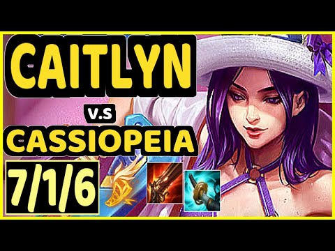 VIPER (CAITLYN) vs CASSIOPEIA - 7/1/6 KDA BOTTOM ADC GAMEPLAY - KR Ranked GRANDMASTER