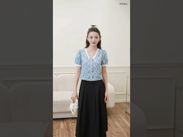 EHN2C294 - Áo thô hoa nhí