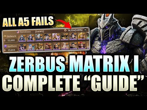NEW BOSS IS IMPOSSIBLE… Even FULL Meta Monsters Comp FAILS | Zerbus Matrix 1 Full Guide & Showcase