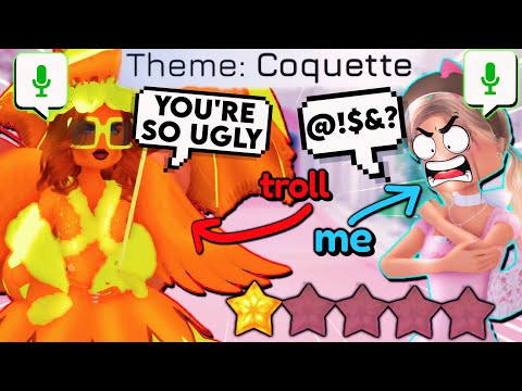 YELLING At RUDE People In VOICE CHAT On DRESS TO IMPRESS! the whole server was against me.. | ROBLOX