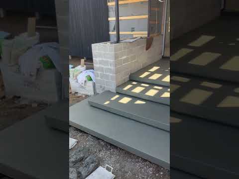 How to Pour Cantilever Floating Concrete Steps #concreteworks #diy #concretelifting #concretesteps