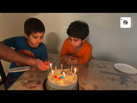Arham’s simple cake cutting on his 7th birthday with family only