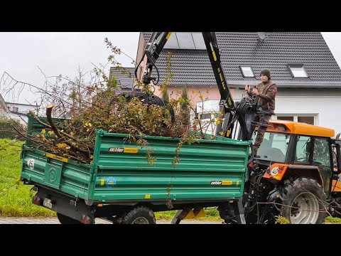 Reisig laden mit Oehler Rückewagen am Case CS 68