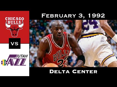 Full Game: Triple Overtime Controversy in Utah | Bulls vs Jazz (Feb 3, 1992)
