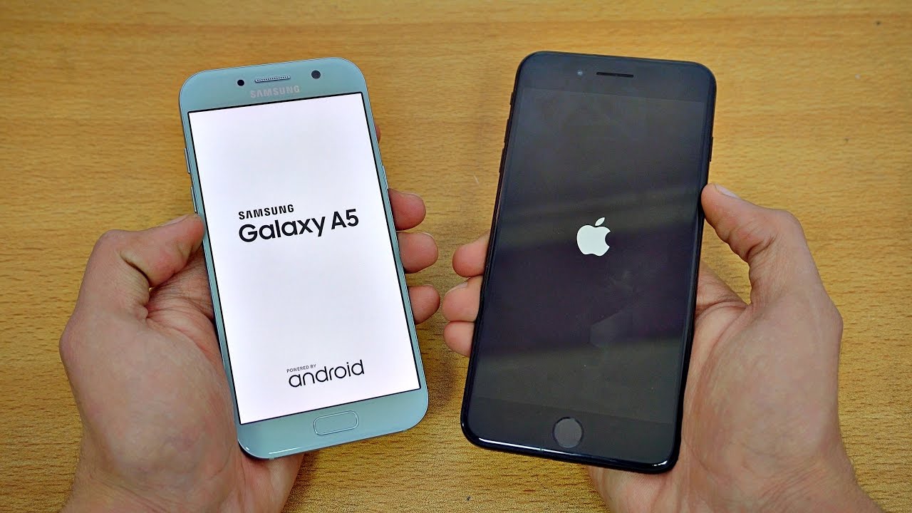 Samsung Galaxy A5 (2017) vs iPhone 7 Plus - Speed Test! (4K)