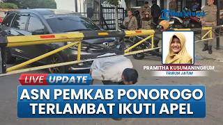 Sejumlah ASN Ponorogo Terlambat saat Apel Pasca-Lebaran, Terobos Gerbang hingga Lewati Jalan Kucing