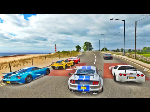 CAMARO VS MUSTANG - FORD VS CHEVROLET IN REVERSE GOLIATH - FORZA HORIZON 4