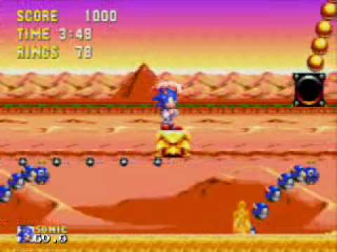 S&K - Giant Rings Locations with Sonic - Sandopolis act 1