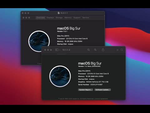 Updates from Big Sur 11.0.1 To Big Sur 11.2 beta