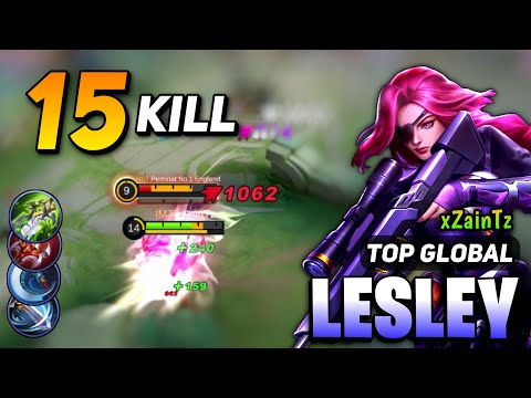 Legendary Lesley Goldlane Gameplay [ Lesley Best Build Top Global ] By zSainTz - MLBB