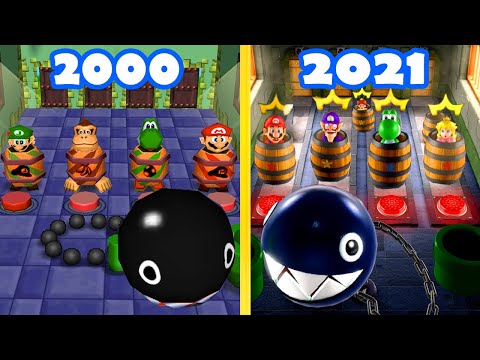 Mario Party Superstars vs Mario Party 2 - Luigi vs Mario vs Donkey Kong vs Yoshi (Compare)
