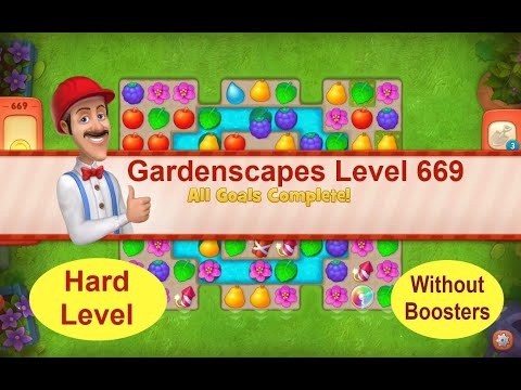 Gardenscapes Level 669 - No Boosters
