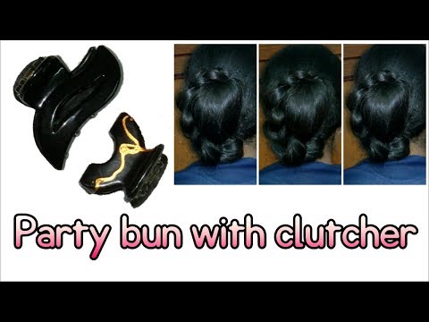 PARTY BUN WITH CLUTCHER FOR GIRLS || BRIDAL PARTY BUN | Stylopedia Video