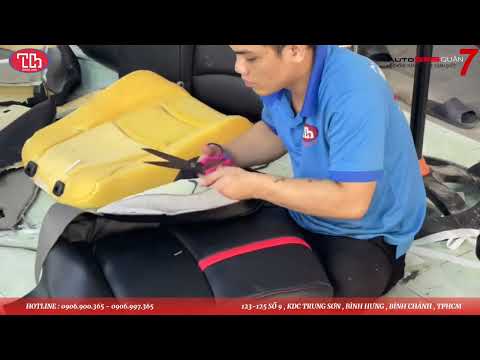 Bọc lại bộ ghế Da bò thật 100% cho xe Mazda 2 này