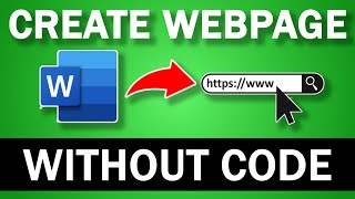 How to Create a Webpage using Microsoft Word