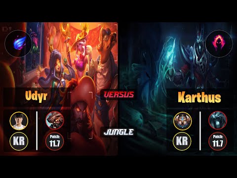 Haru UDYR (Jungle) [Phase Rush] VS KARTHUS - Challenger KR Patch 11.7