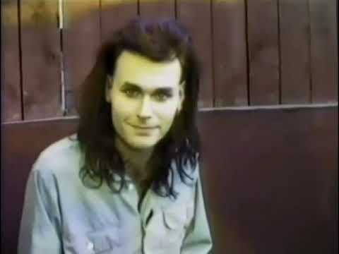 cEvin Key and Dwayne Goettel of Skinny Puppy on the Numbers patio, April 1987