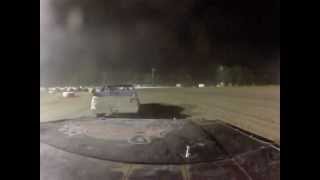 preview picture of video 'Mark Smith's short Bomber Feature at Brownstown Speedway that ends with a crash.'