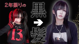 【NEWヘアー】2年ぶりに黒髪にしてきたよ【美容室】