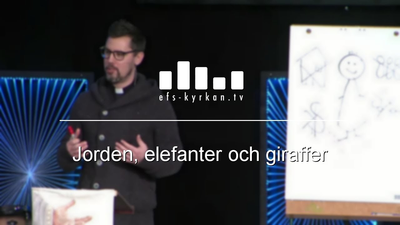 Jorden, elefanter och giraffer