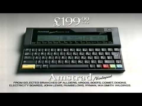 Amstrad Notepad Computer NC100 TV Advert