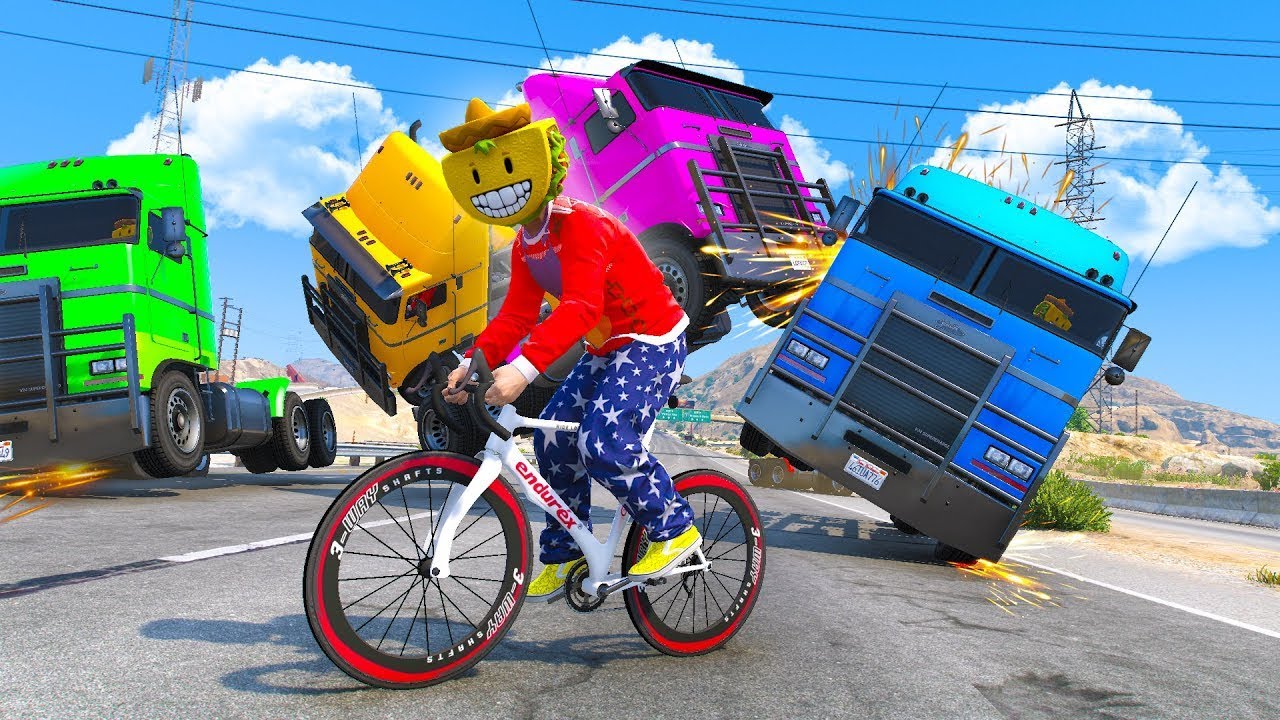 MI MEJOR PARTIDA EN BICIS vs CAMIONES! - GTA 5 ONLINE