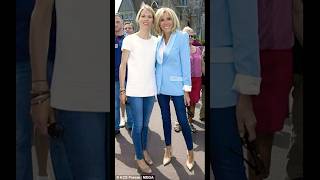 Brigitte Macron with Daughter Tiphaine Auziére #family #style #shortsfeed #shorts