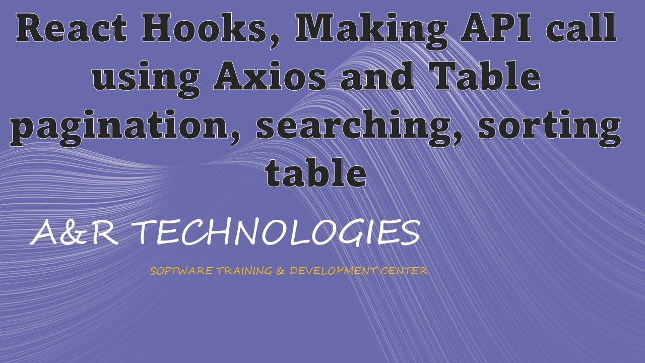 20# React Hooks, Axios,  table Pagination ,search, and sorting #reactjs #reactjstutorial
