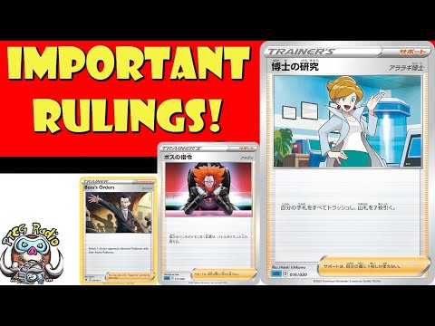 Important New Pokémon Rulings - Professor's Research & Boss's Orders Qs Answered! (Pokémon TCG News)