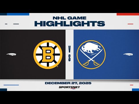 NHL Highlights | Bruins vs. Sabres - December 27, 2025
