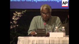 Indian Def Min i/v, breaks down during speech