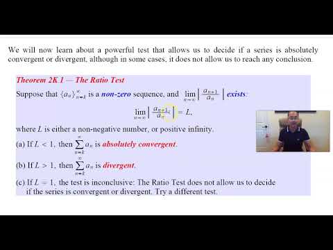 Infinite Series 10 The Ratio Test