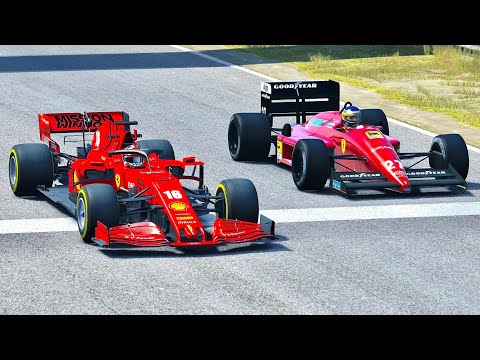 Ferrari F1 2020 vs Ferrari F1 1987 at at Zandvoort